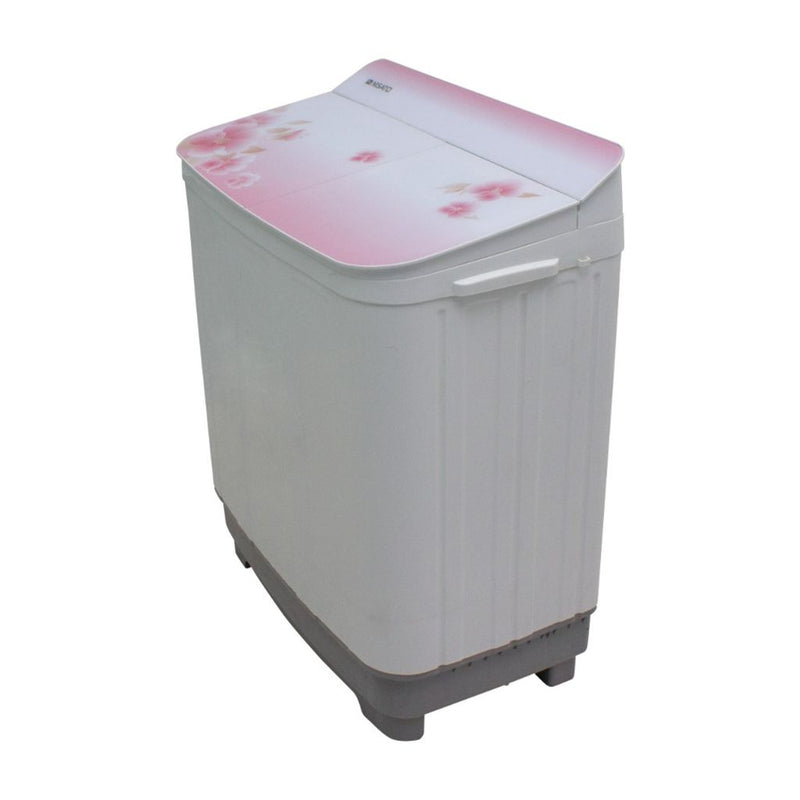 Lavadora semi-automática 14KG - Tapa deocrativa rosa